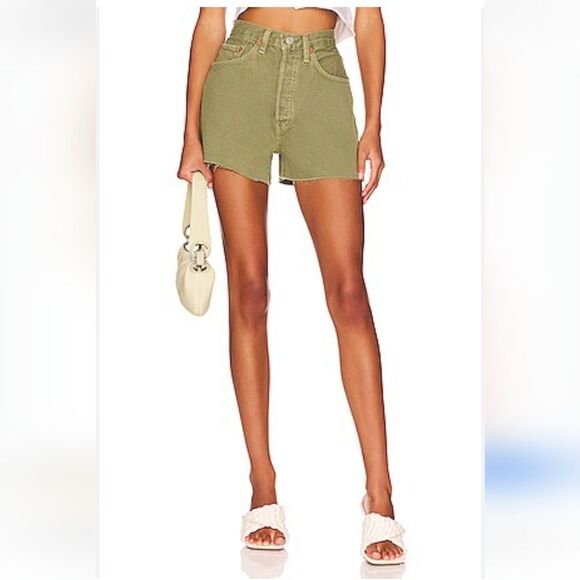 RE/DONE Originals 50s Cutoff Shirt in Washed Sage Size 24 - Picture 1 of 12